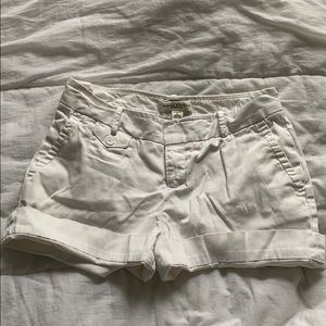 White jean shorts